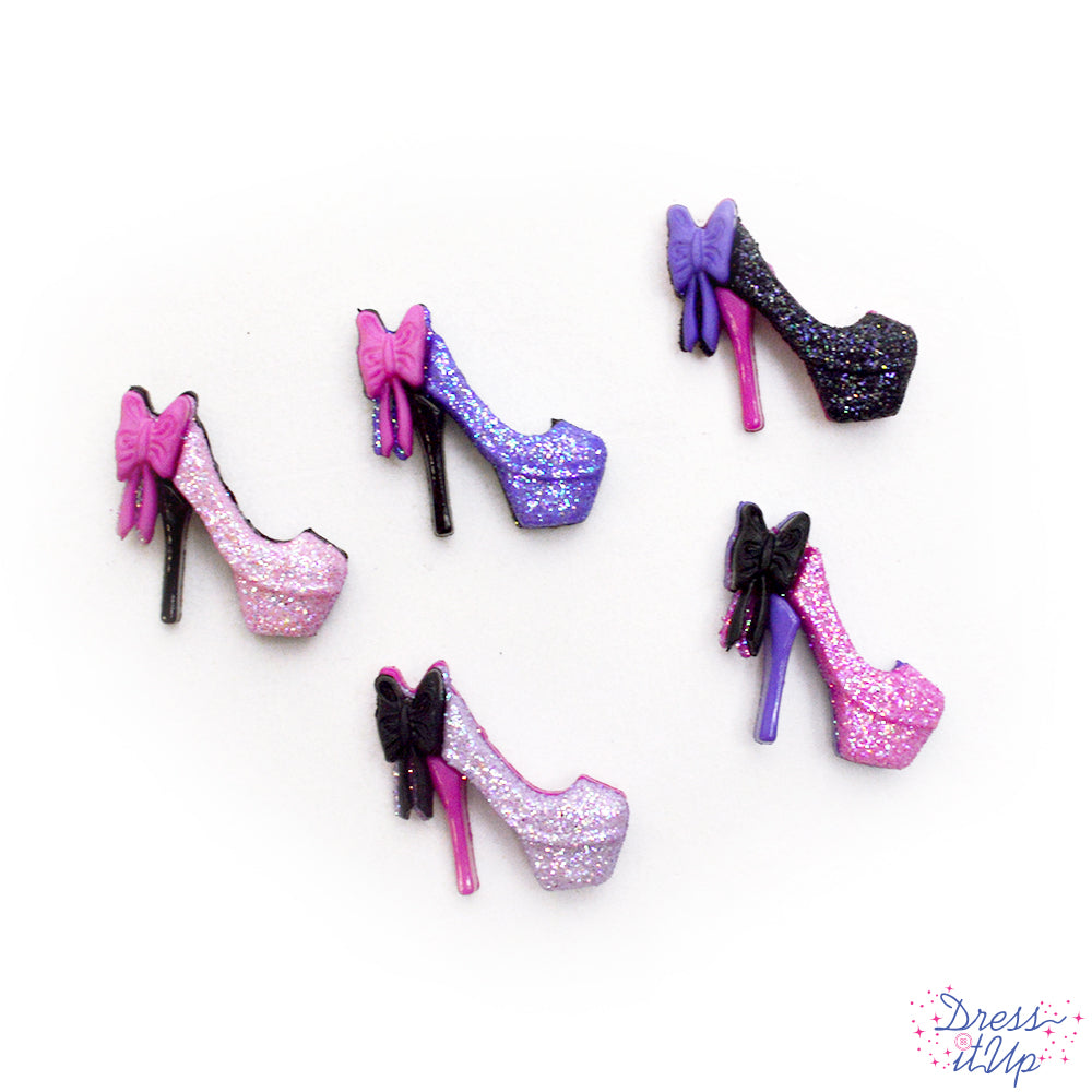 Barbie Heels  Glitter high heels, Pink high heels, Heels