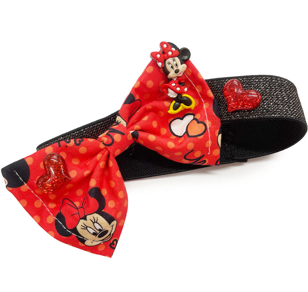 Minnie Magic: Crafting a DIY Embellished Fabric Bow