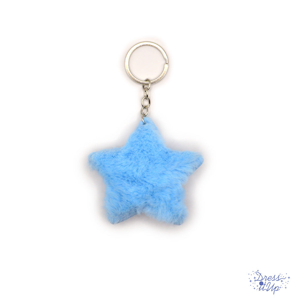 Blue Star Fluff Keychain