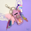 Pink Butterfly Fluff Keychain