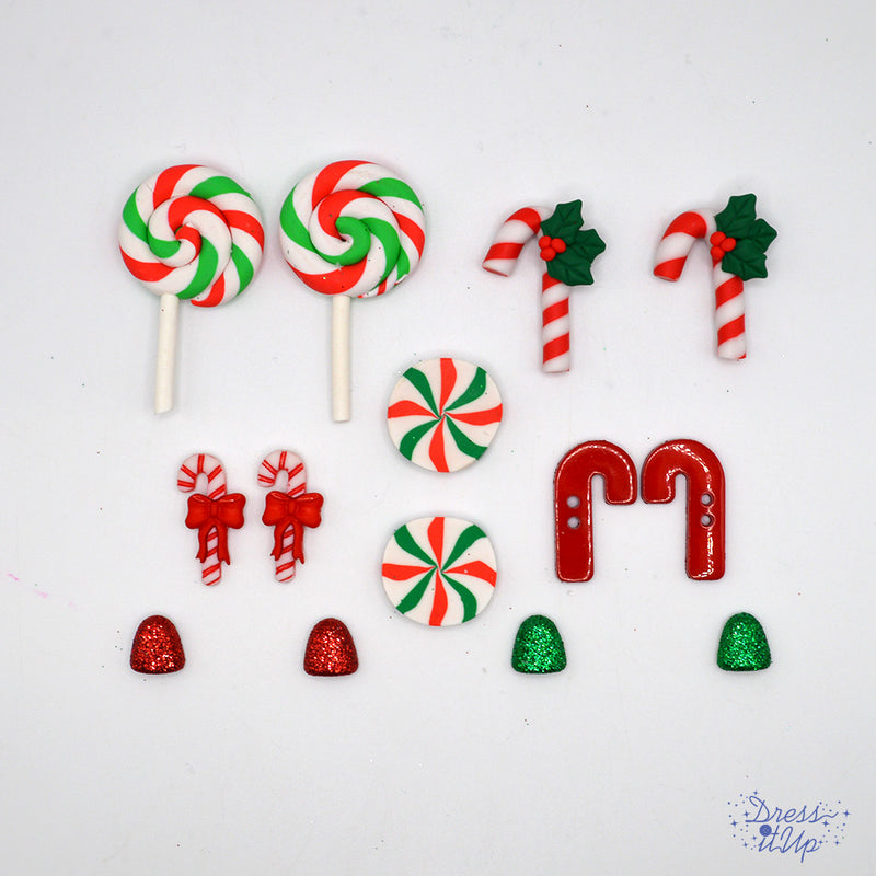 Christmas Canes, 15pcs Craft Embellishments