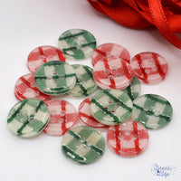 Christmas Plaid Buttons