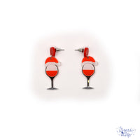 Christmas Wine Earrings