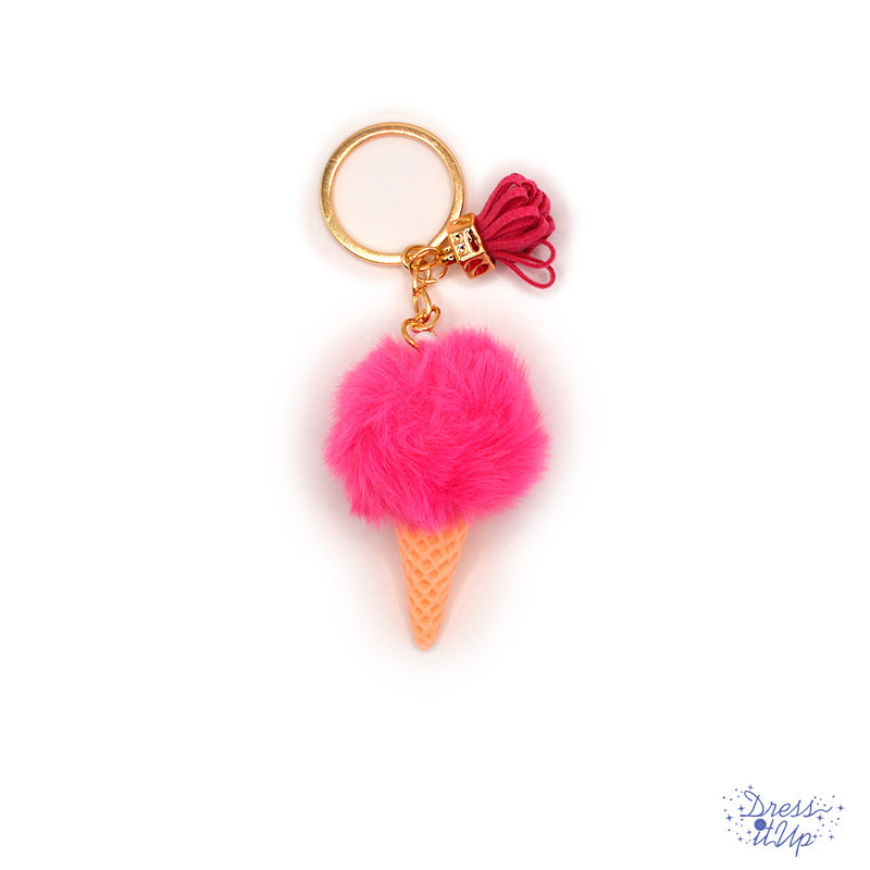 Fluffy Cone Keychain