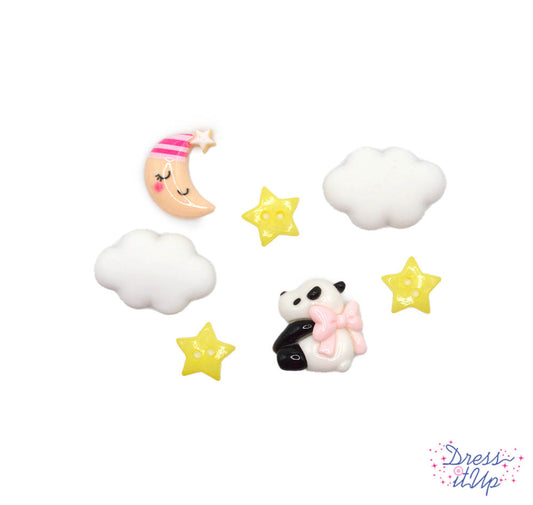 Dream Big, Little One Clouds Nighttime Sleep Themed Buttons