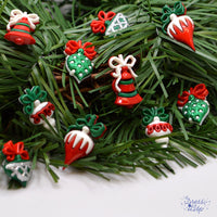 Holiday Ornaments 10pcs Sewing Shank Embellishments