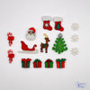 Night Before Christmas, 15pcs Shank Back Sewing Embellishments