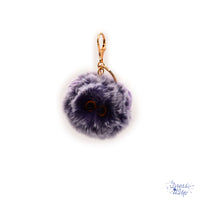 Purple Monster Puff Keychain