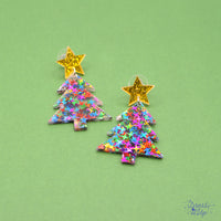 Rainbow Tree Earrings