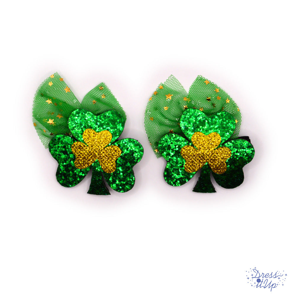 Shamrock Hair Clips