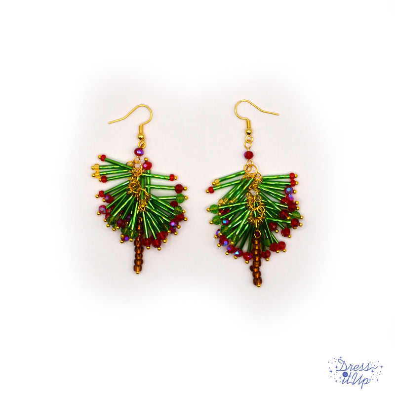 Seed Bead Tree Earrings