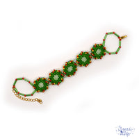 Holiday Wreath Seed Bead Bracelet