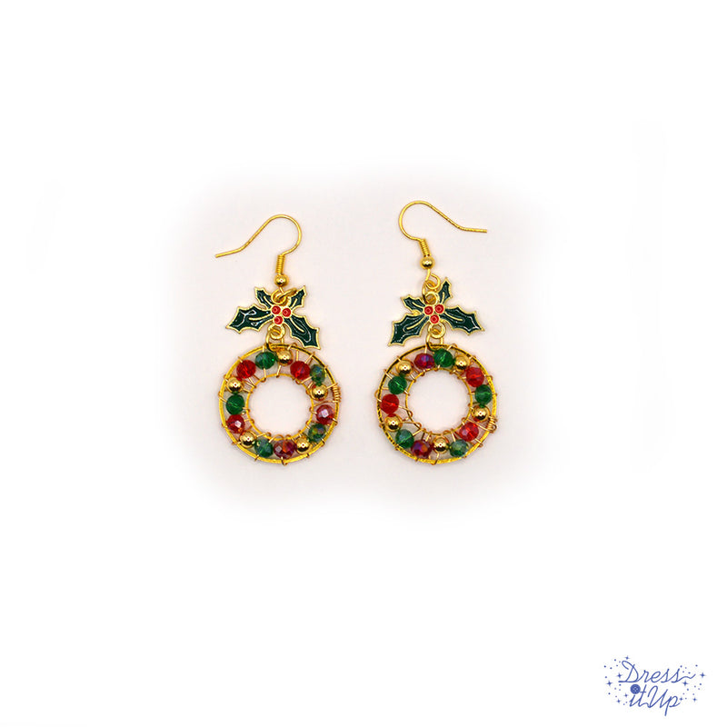 Christmas Wreath Earrings