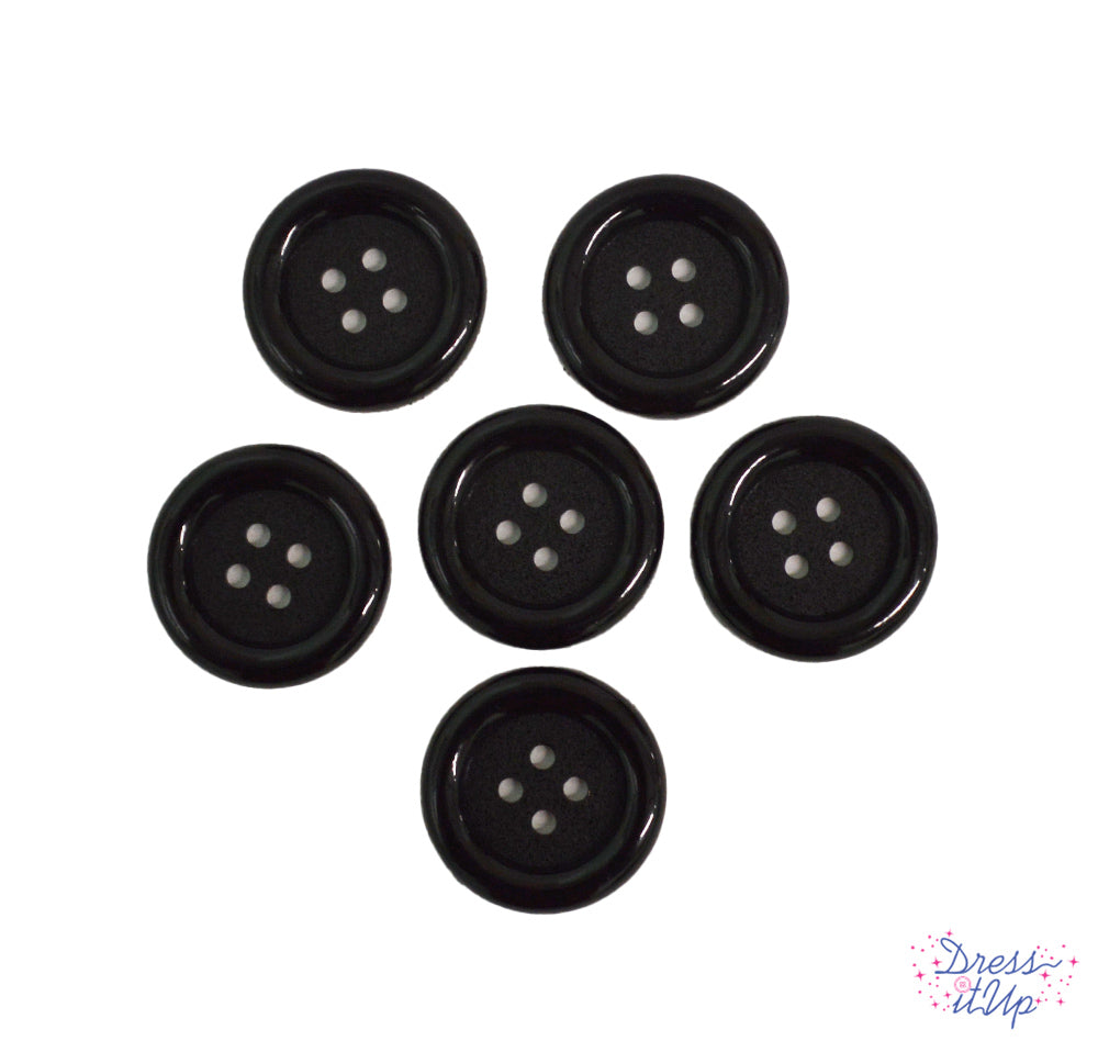 Big Button Black 4-Hole Buttons