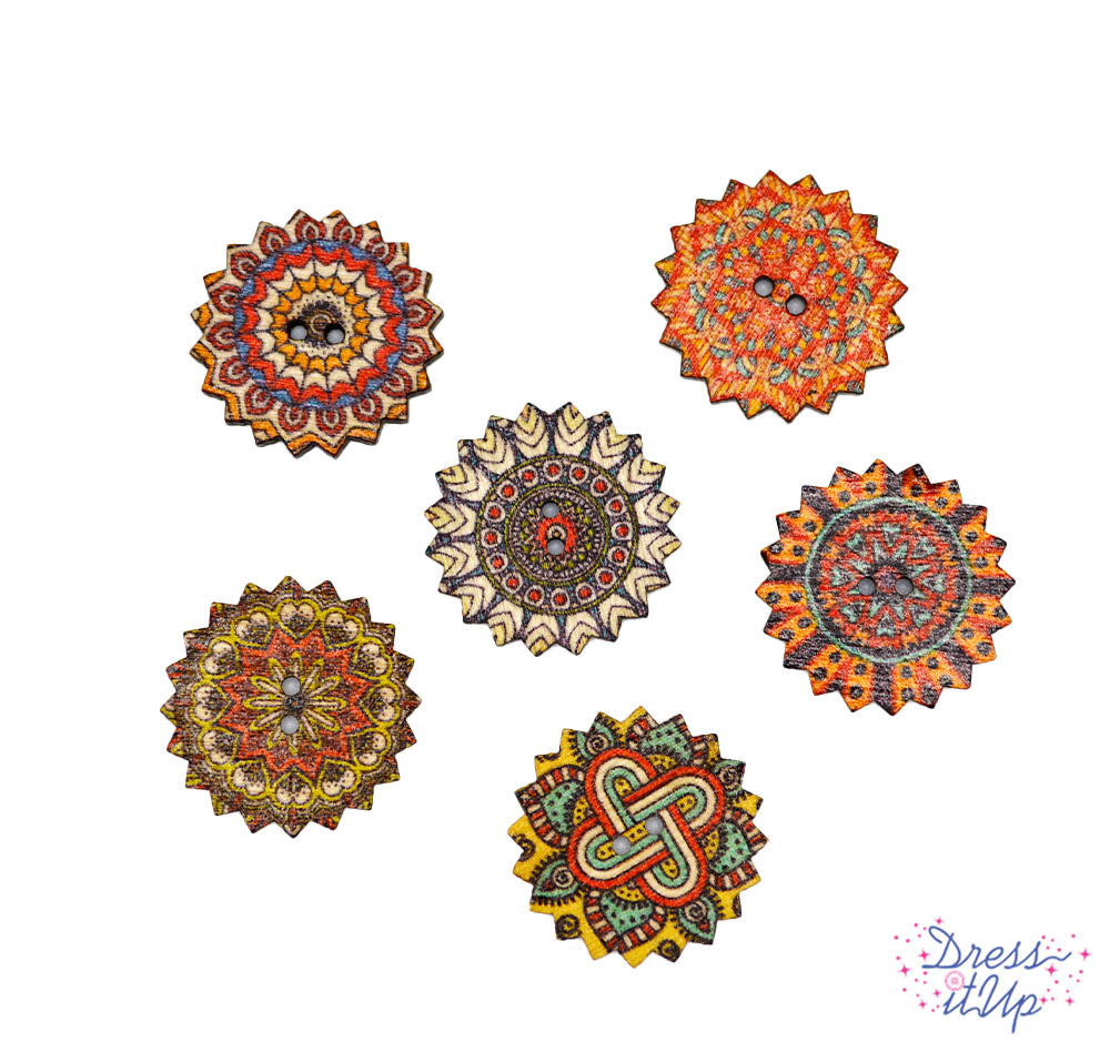 Bohemian Chic Wood Buttons 2-Hole