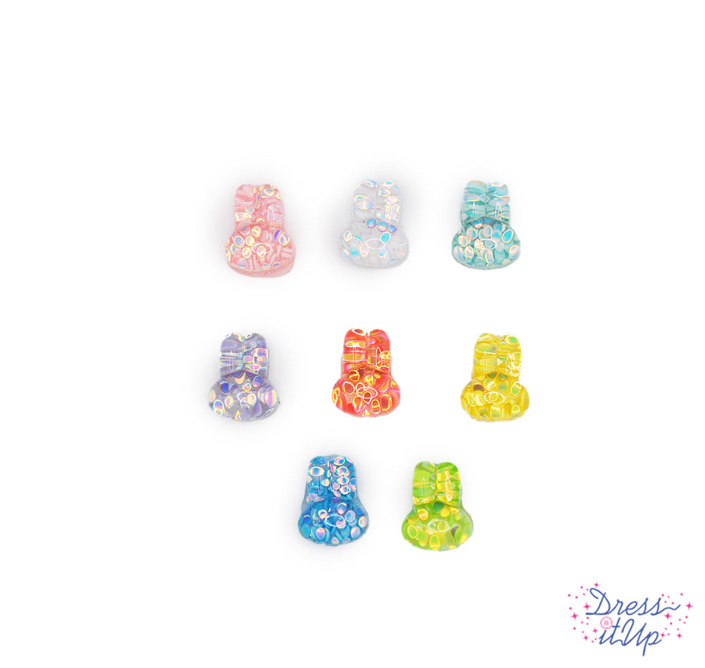 Bunny Trail Multi Color Resin Bunny Rabbits