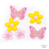 These three dimentional embellishments are ready to adorn your Spring and warm weather themed crafts! Each pack features a festive blend of butterflies and flowers. Largest embellishment in pack measures 21mm x 28mm x 7.6mm. Smallest embellishment in pack measures 18mm x 18mm x 6mm. These embellishments feature a flat back, ideal for adorning wood, paper, and more.