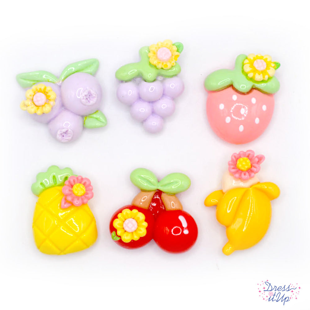 Tutti Fruitti Resin Flatback Embellishment Pack