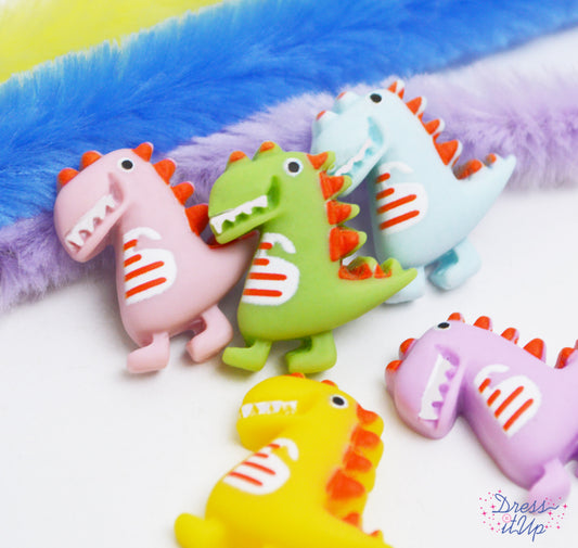 Pastel Dinos Animal Children Themed Flat Back Embellishments