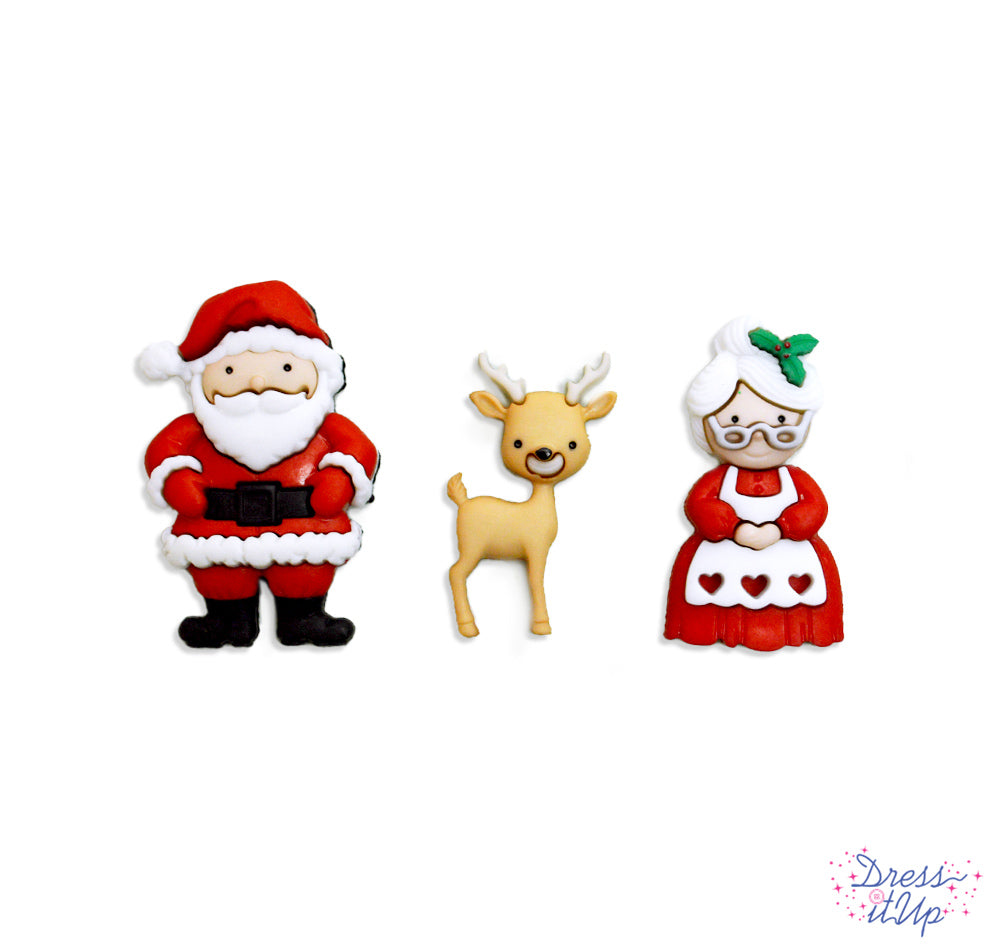 Mr and Mrs Claus Christmas Holiday Embellishments