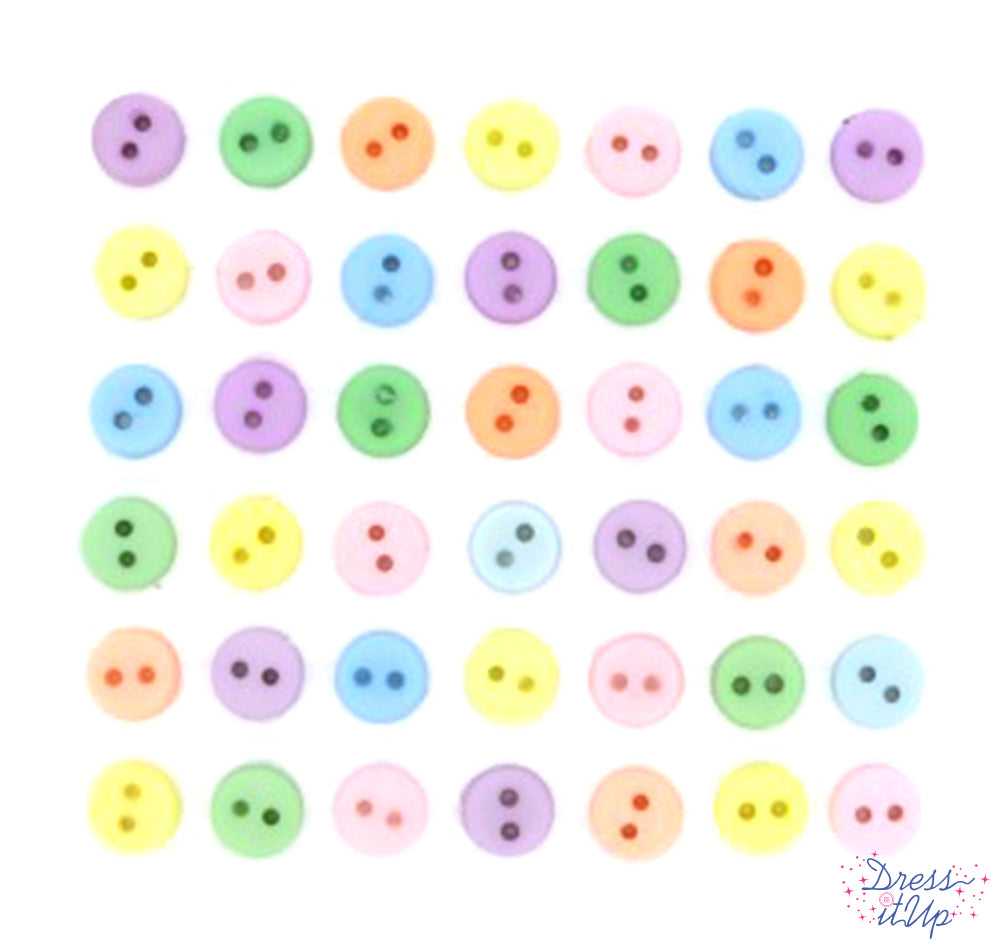 Round Pastel Color 2-Hole Buttons